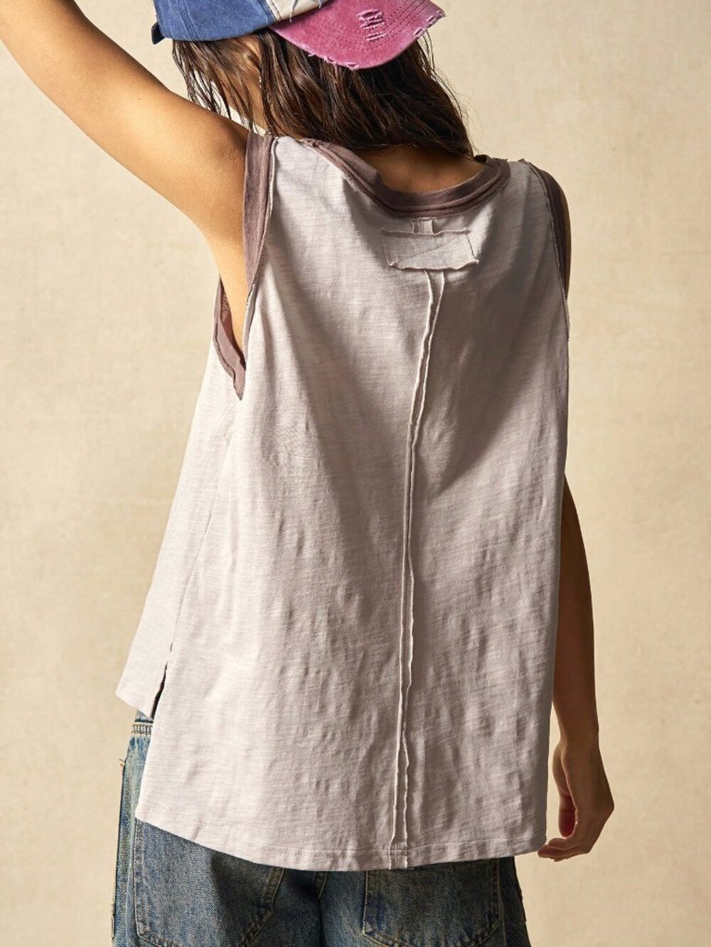 Multicolor Casual Women's Knitted Tank Top - Picture 6 of 7